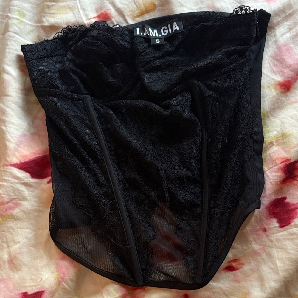 I.AM.GIA Sheer Black Lace Shapewear